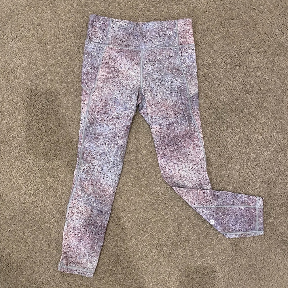Purple speckled Lululemon leggings